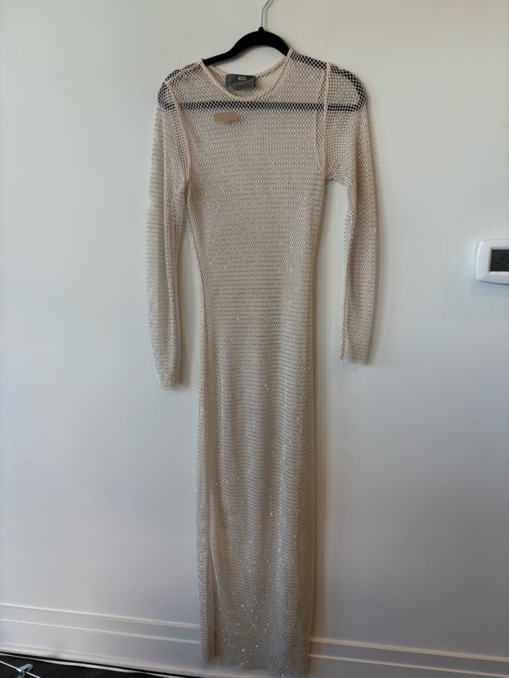 Anthropologie Sunday in Brooklyn Sequined Mesh Maxi Dress Cover up Small BRIDAL